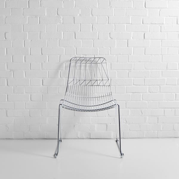 Silver Simplicity Wire Chair Hire