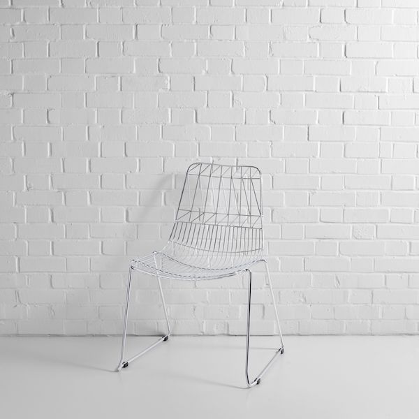 Silver Simplicity Wire Chair Hire