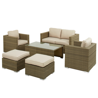 6 Seat Rattan Set