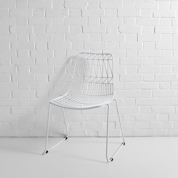 White Simplicity Wire Chair Hire