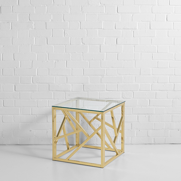 LYON GOLD SIDE TABLE Hire